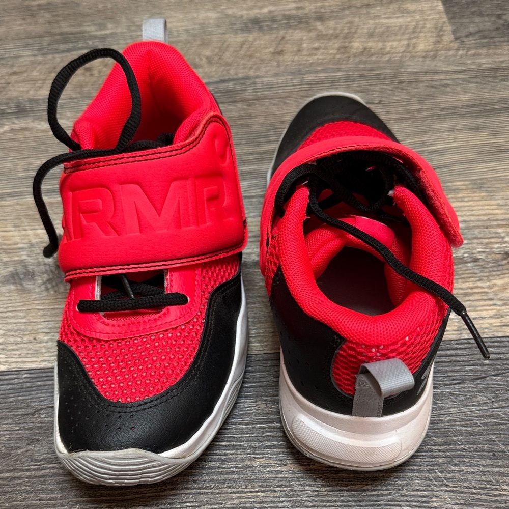 Under Armour Kids Red and Black Sneakers